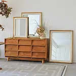 wooden wall mirror